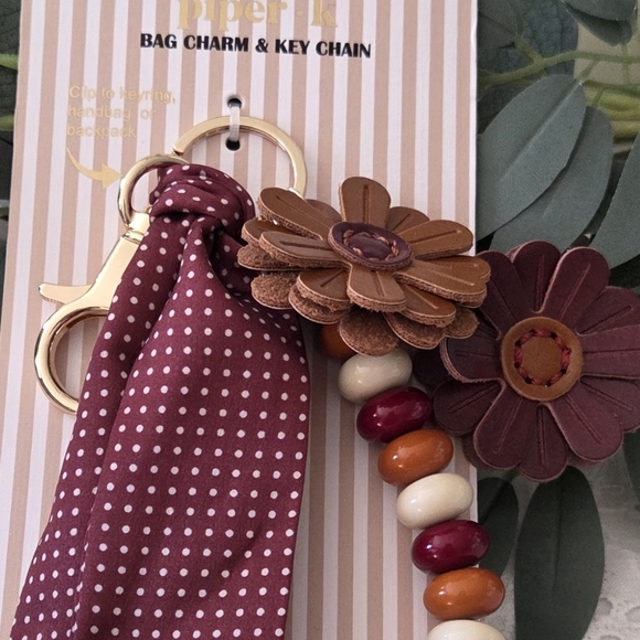 Bag Charm with Floral Accents - Picture 4 of 4